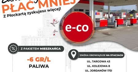 Płocczanie zapłacą mniej za paliwo. Nowa zniżka z Płocką Kartą Mieszkańca
