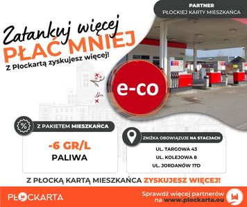 Płocczanie zapłacą mniej za paliwo. Nowa zniżka z Płocką Kartą Mieszkańca