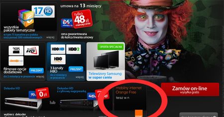Internet z Orange w telewizji n