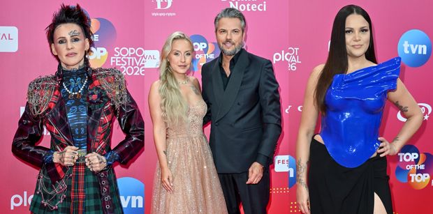 Gwiazdy meldują się na ściance podczas Top of the Top Sopot Festival: Agnieszka Chylińska, posągowa Dominika Gawęda, Sandra Hajduk jak księżniczka (ZDJĘCIA)