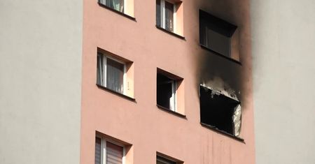 Śmiertelna ofiara pożaru w bloku w Mysłowicach.