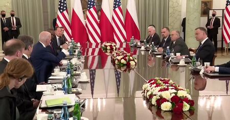Spotkanie prezydenta USA Joe Bidena z prezydentem Andrzejem Dudą w Pałacu Prezydenckim