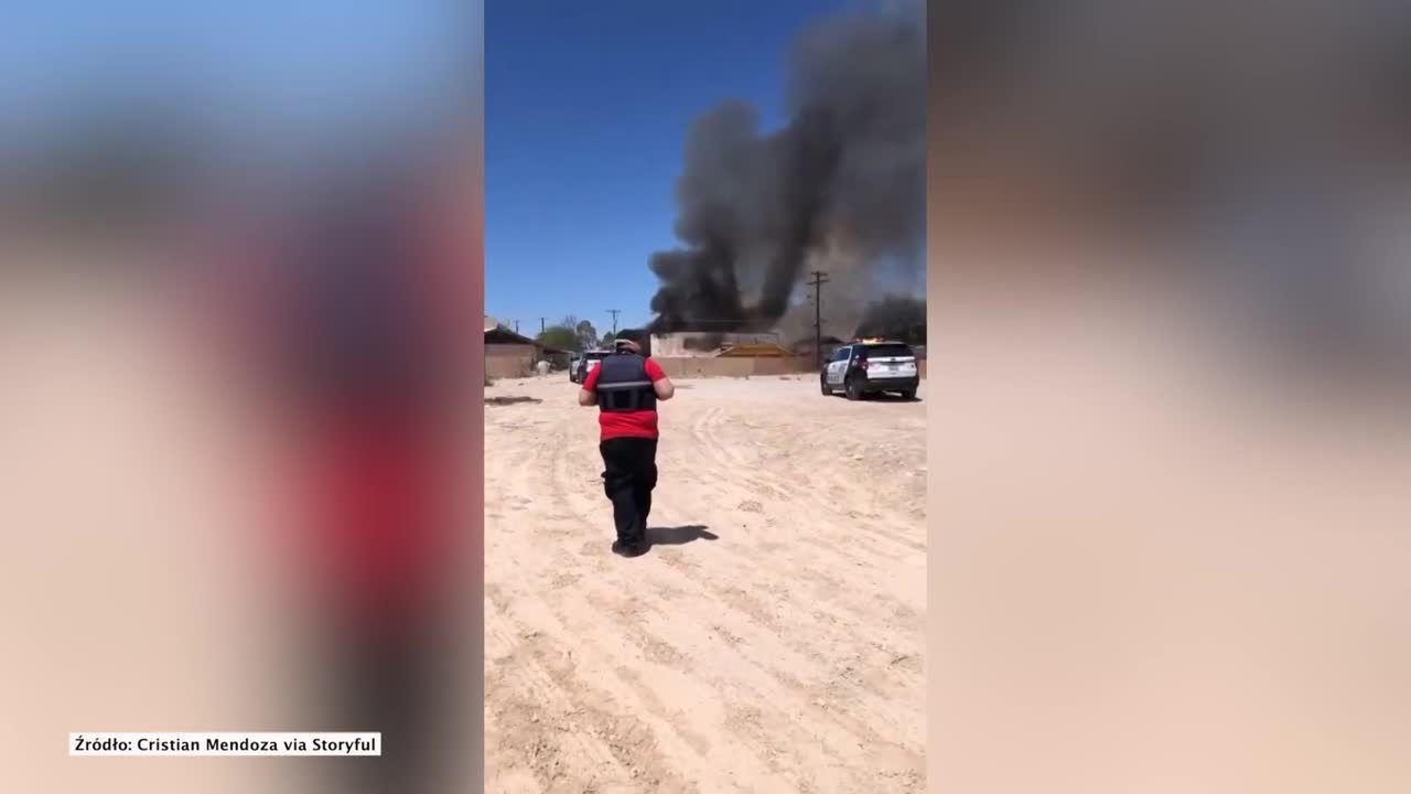 Samolot runął na dom w Las Vegas. Zginął pilot.