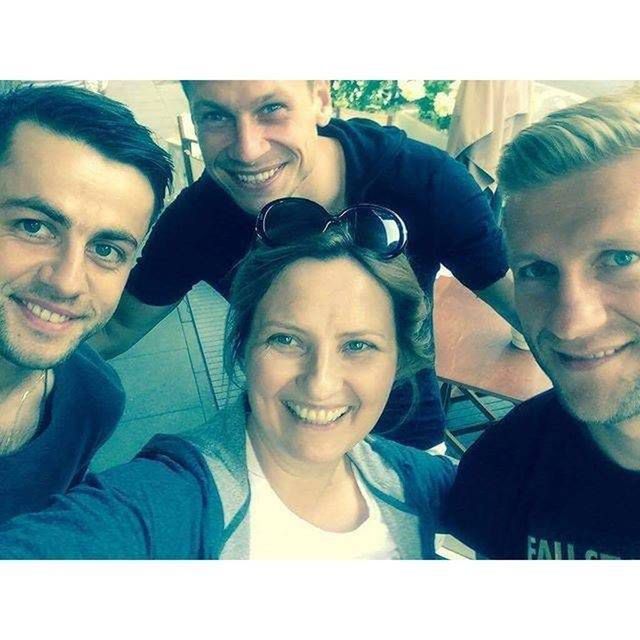 Łukasz Piszczek, Łukasz Fabiański i Kuba Błaszczykowski spotkali się z Izabelą Kuną