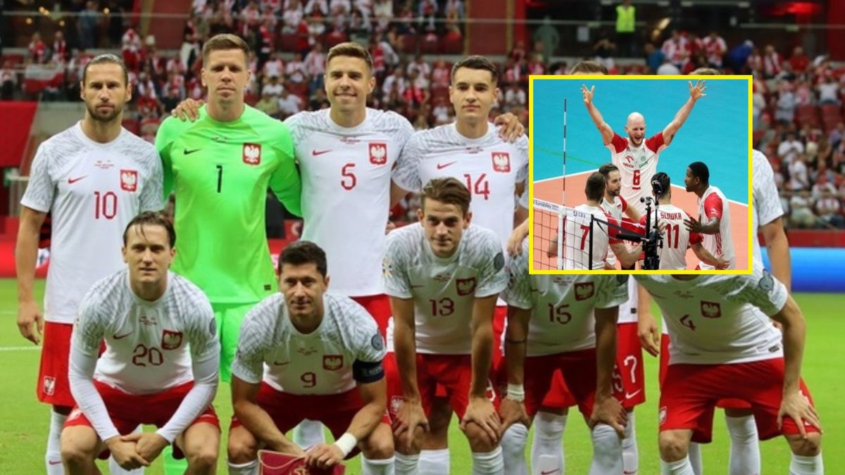 reprezentacja Polski w piłce nożnej (na małym foto: kadra siatkarska)