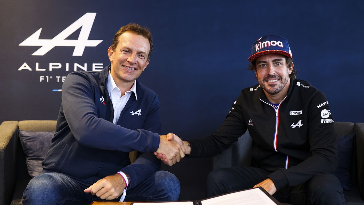 Laurent Rossi i Fernando Alonso (po prawej)