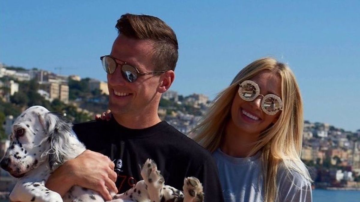 Arkadiusz Milik i Jessica Ziółek