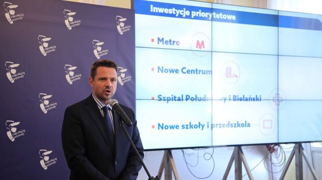 Warszawa. Rafał Trzaskowski poinformował o przesunięciu niektórych inwestycji
