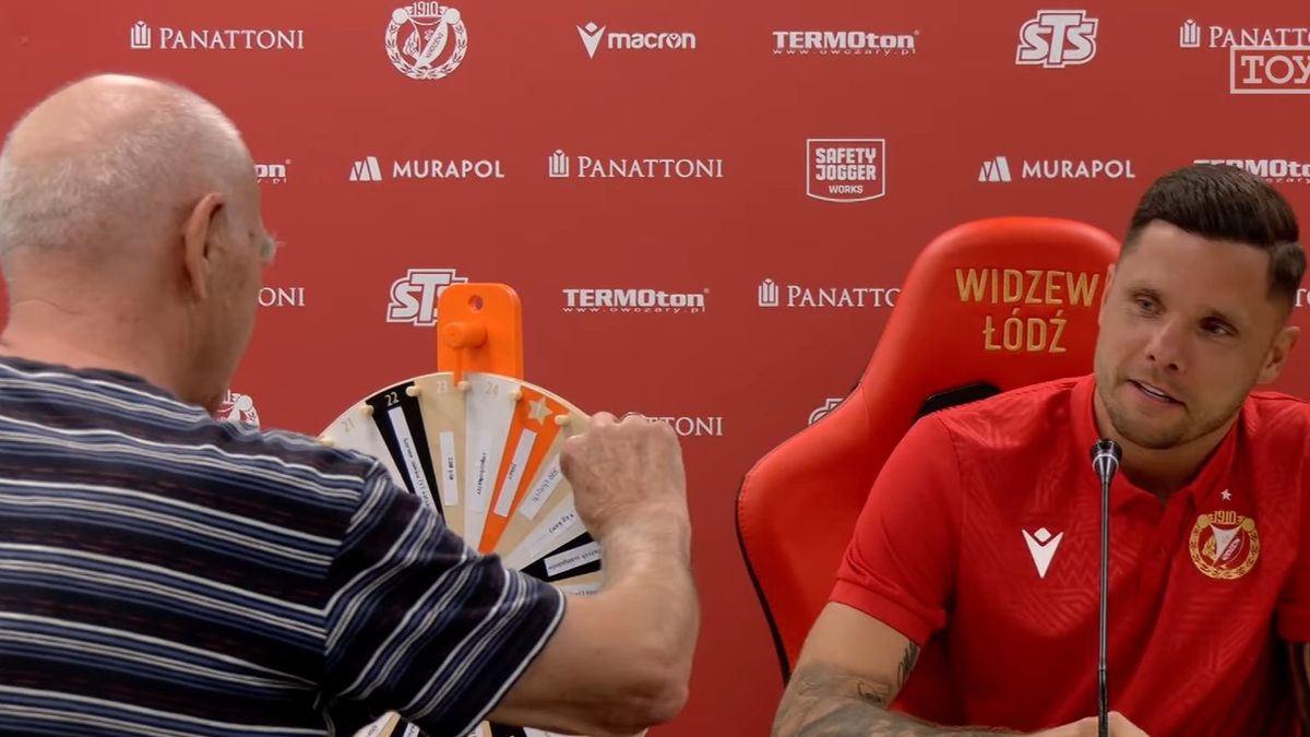 Zdjęcie okładkowe artykułu: Facebook / TV TOYA SPORT / Na zdjęciu: Koło Fortuny podczas konferencji Widzewa Łódź