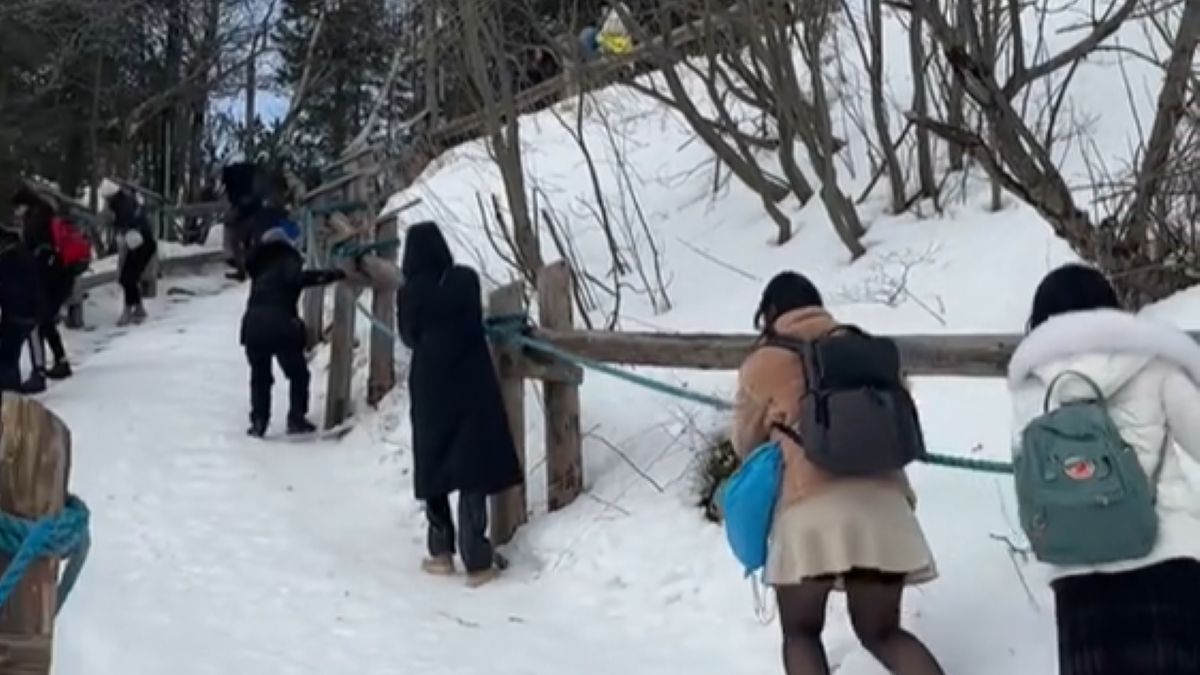 Tak poszła w góry. Nagranie stało się viralem