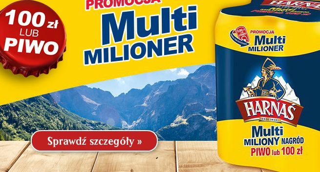 Carlsberg promuje piwo Harnaś w akcji „Multimilioner”
