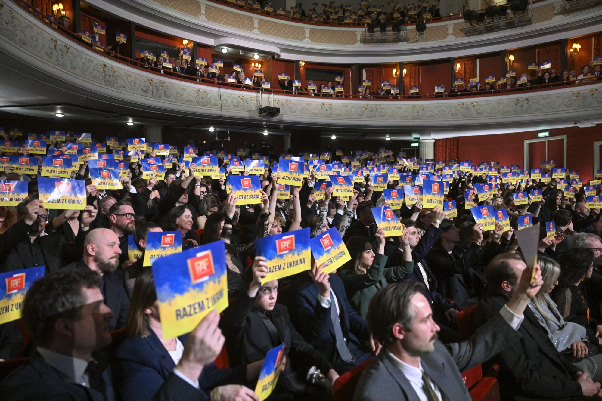 Na gali rozdania Orłów 2026 pokazano ukraińskie flagi