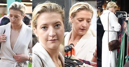 Skupiona Lara Gessler bez stanika i w kozakach za 1800 złotych sprzedaje swoje ubrania na "targach szafiarek i stylistek" (ZDJĘCIA)