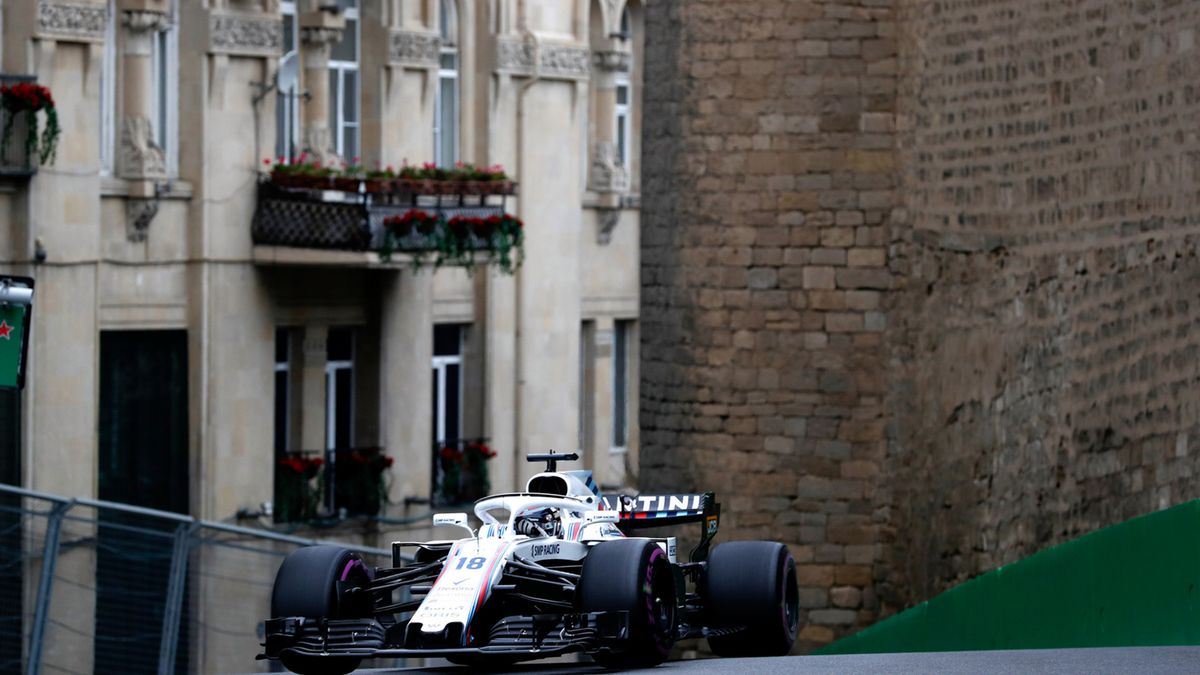 Lance Stroll na torze w Baku