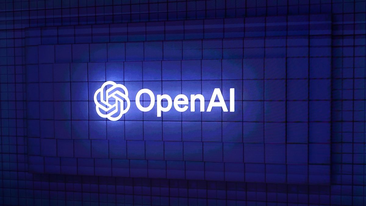 The Open AI logo, which represents the American-based artificial intelligence (AI) research organization known for releasing the generative chatbot language model AI ChatGPT and initiating the AI spring, is being displayed at the Mobile World Congress in Barcelona, Spain, on February 28, 2024. (Photo by Joan Cros/NurPhoto via Getty Images)