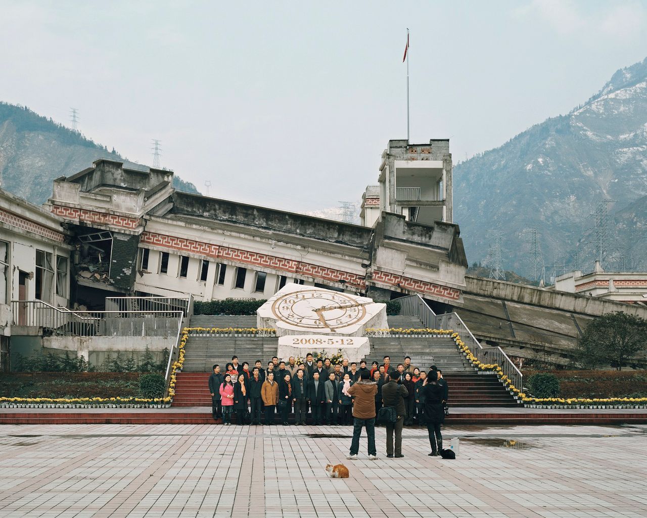 Wenchuan, Syczuan, Chiny, ruiny po trzęsieniu ziemi