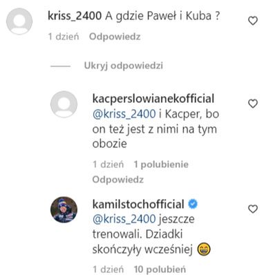 Zabawna odpowiedź Kamila Stocha