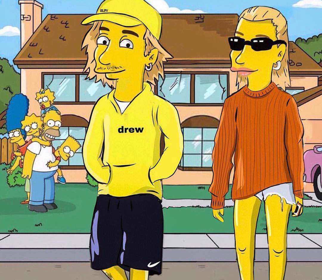 Justin Bieber i Hailey Bieber jako Simpsonowie!