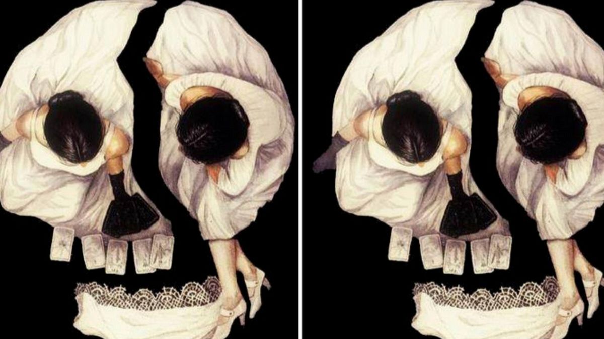 Na obrazku ukryły się dwie kobiety.