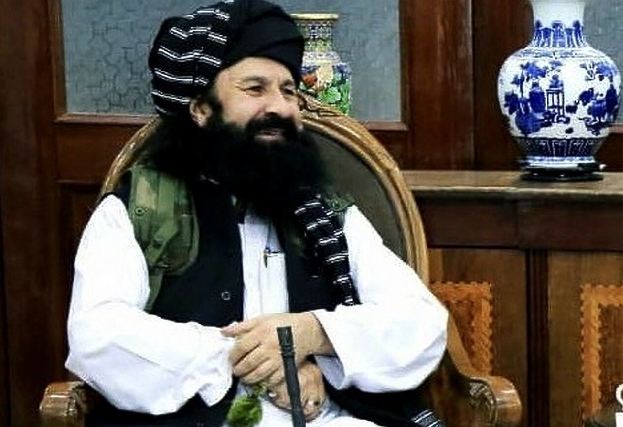 arch47Khalil Haqqani, holding US assault rifle, one of the founders of the Haqqani Network, He appeared in Kabul's old city for Friday prayer to address supporters. often blamed for some of the deadliest attacks in Afghanistan on the wanted list of US, rewarded $5million for his arrest. he is currently in Kabul. Afghanistan on August 20, 2021. Photo by Salampix/ABACAPRESS.COMSalamPix/ABACA