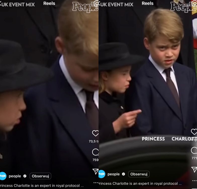Księżniczka Charlotte instruuje starszego brata
