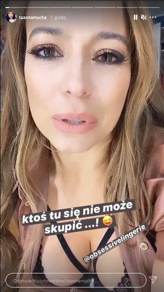 Anna Mucha odsłoniła dekolt na instagramowej relacji