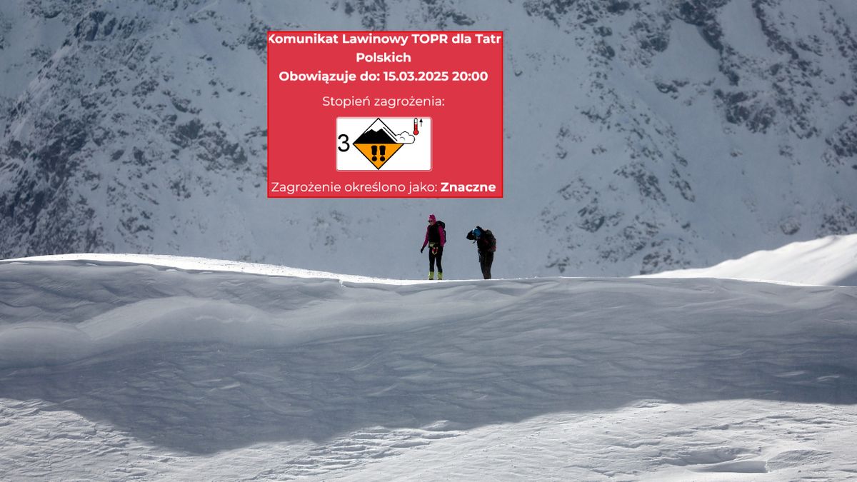 Alarm lawinowy w Tatrach