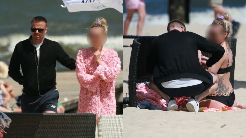 Marcin Hakiel wypoczywa na plaży w Sopocie z ukochaną