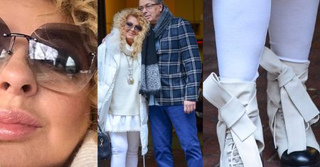 "Śnieżynka" Magda Gessler w butach z kokardami (ZDJĘCIA)