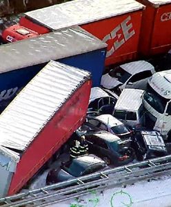 Śnieżyce w Czechach. W karambolu zderzyło się 36 samochodów