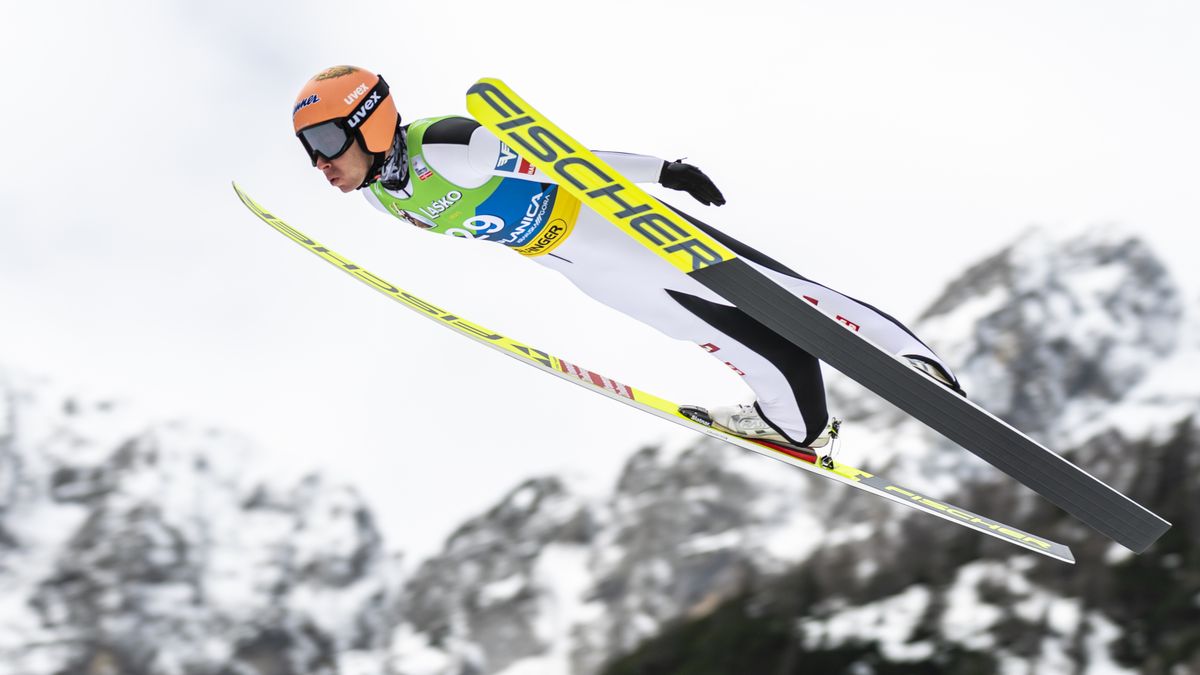 PLANICA, SLOVENIA - APRIL 02: Stefan Kraft of Austria competes during the Individual HS240 at the FIS World Cup Ski Flying Men Planica on April 2, 2023 in Planica, Slovenia. (Photo by Jurij Kodrun/Getty Images)