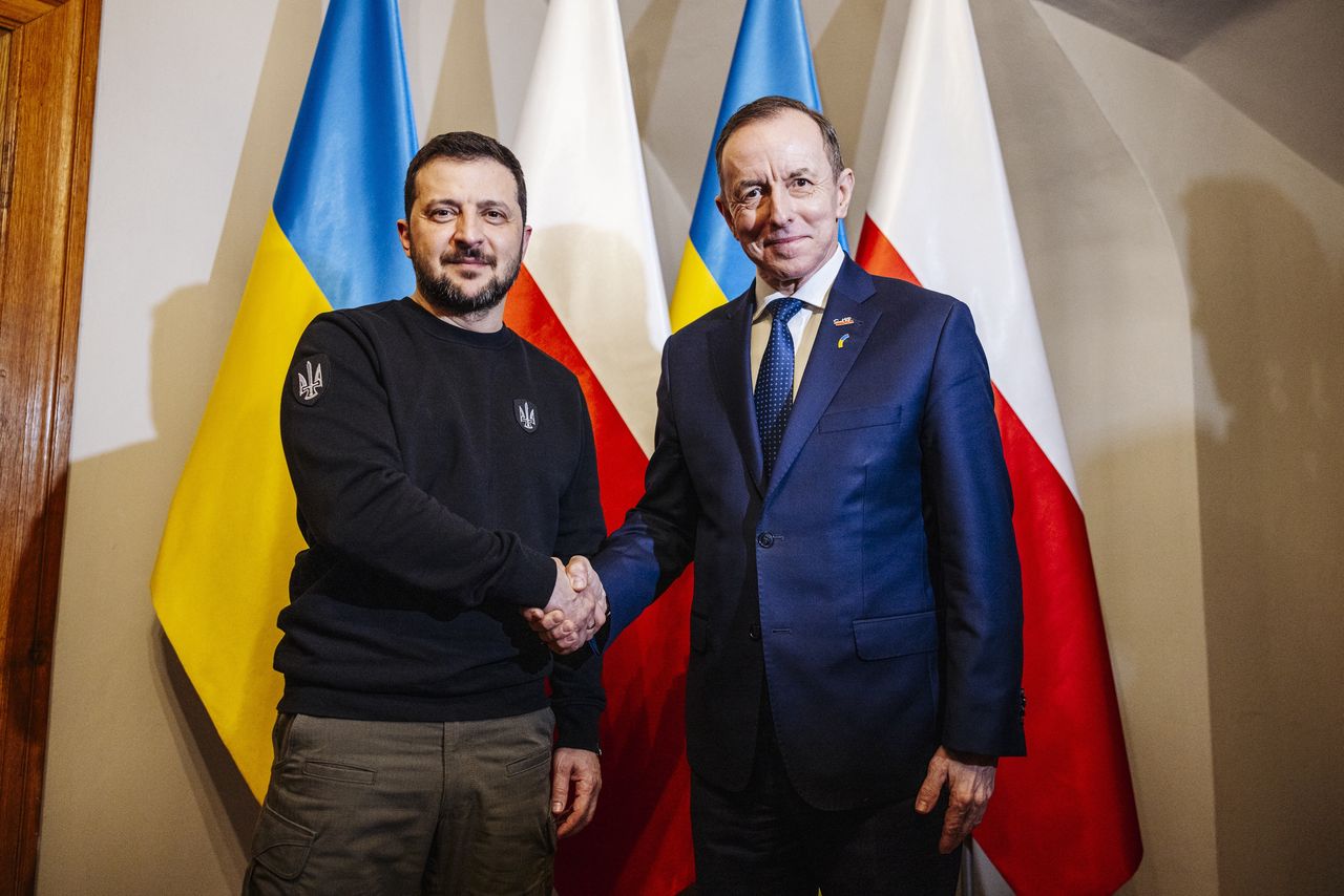 "Trwa spotkanie". Opublikowali zdjęcie z Zełenskim i Grodzkim