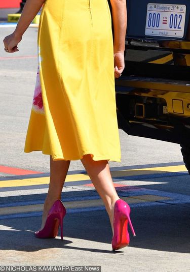 Melania Trump w żółtej sukience. Szczyt G7 w Biarritz