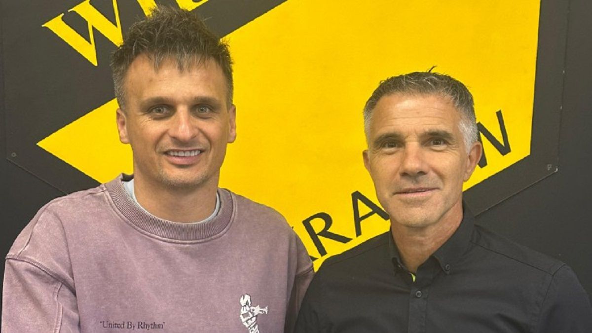 Twitter / Wieczysta Kraków / Na zdjęciu: Sławomir Peszko i Gino Lettieri