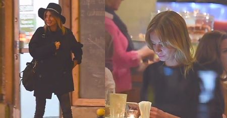 Samotna Agnieszka Szulim w restauracji