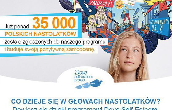 Dove z drugą edycją akcji „Dove Self-Esteem” – budowanie pozytywnej samooceny”