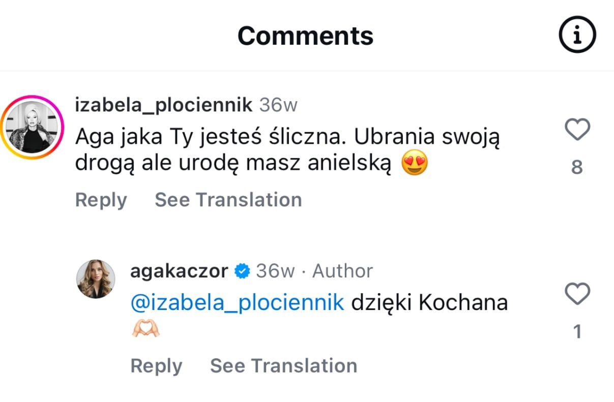 Izabela Płóciennik komentowała zdjęcia Agnieszki Kaczorowskiej