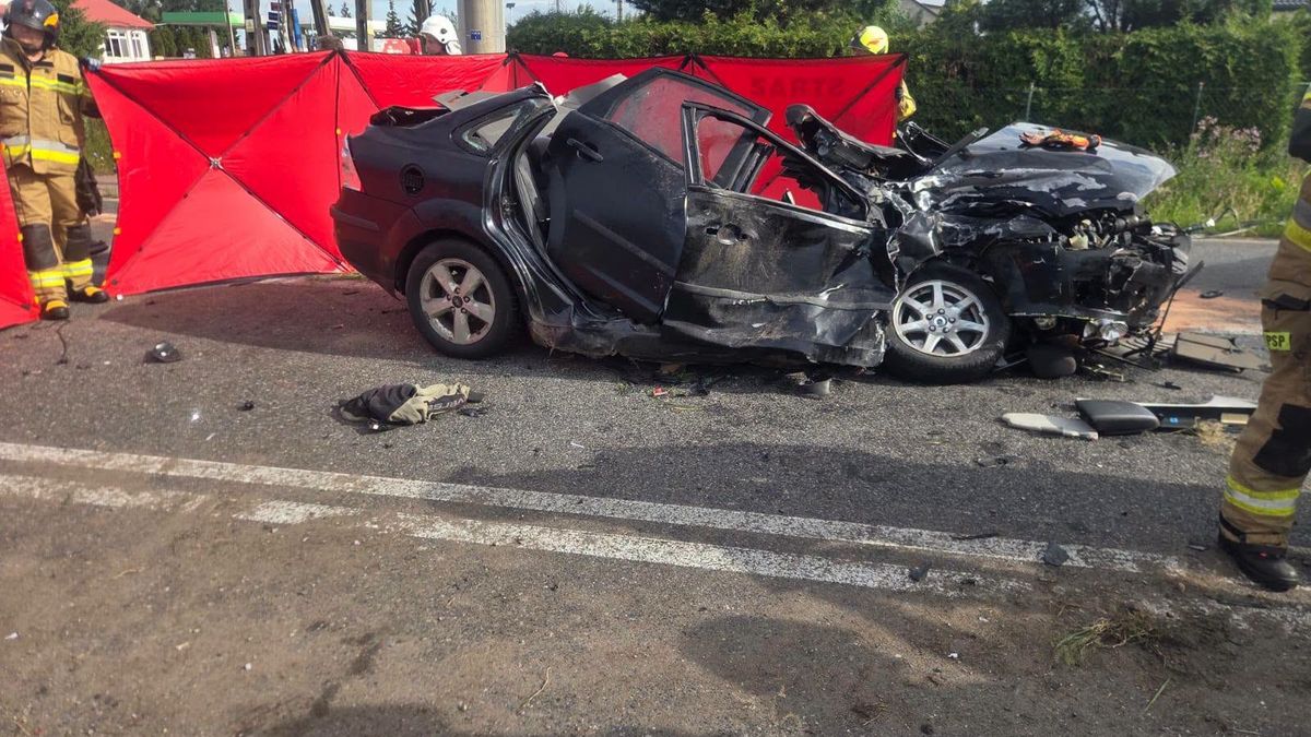 Wypadek na DK 10 w Dzierzążni 