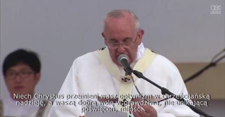 Papież odprawił mszę na świeżym powietrzu w ostatni dzień Święta Młodzieży w Azji