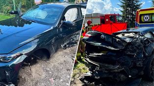 Tragedia w Gawłowie. Kierowca uderzył w przepust drogowy. Nie żyje