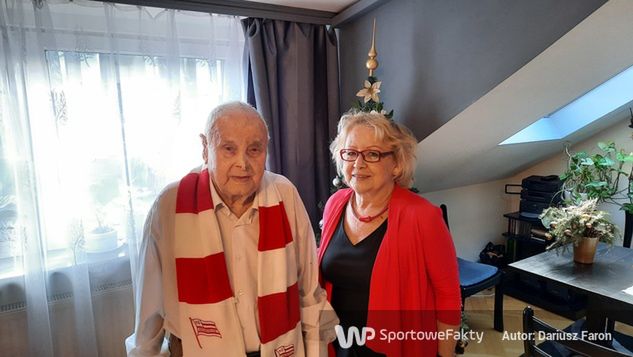 Styczeń 2023. Mieczysław Kolasa z córką Barbarą.