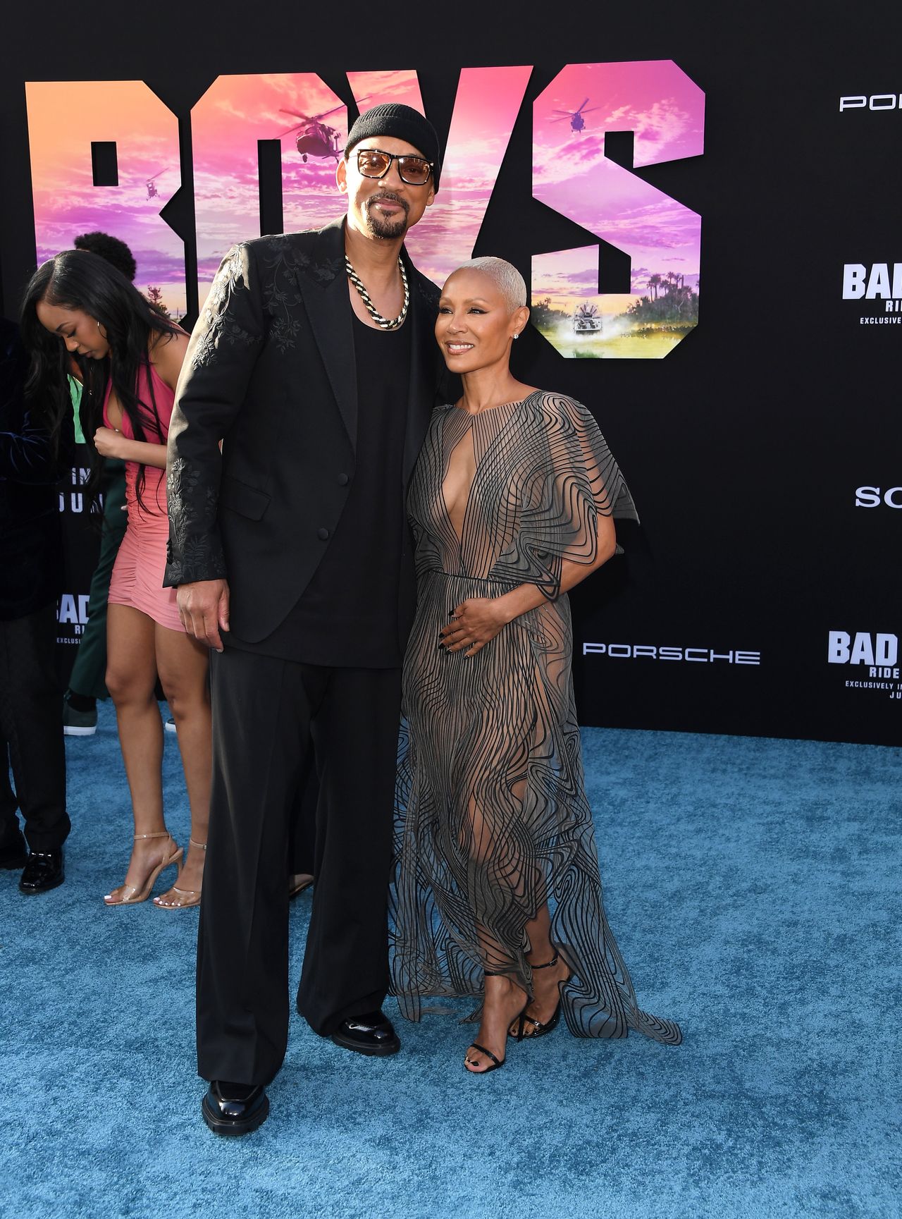 Will Smith and Jada Pinkett Smith at the movie premiere