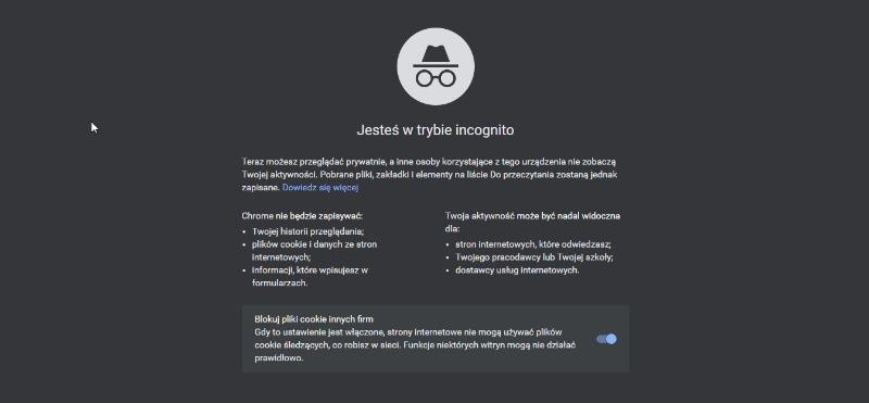 Chrome incognito