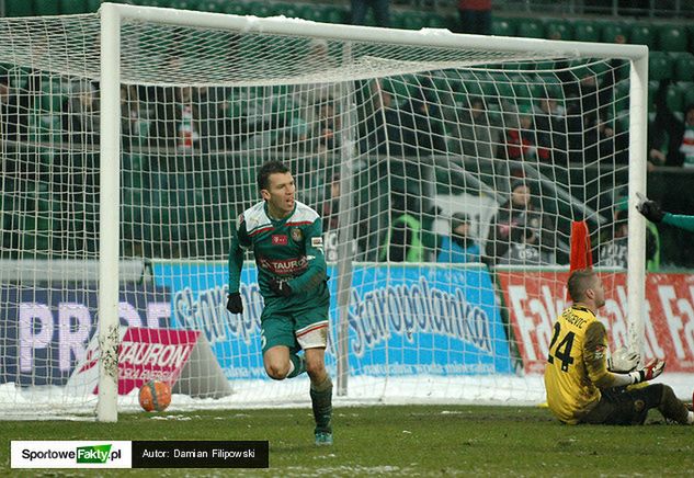 Waldemar Sobota tuż po bramce strzelonej Widzewowi. To będzie jego runda?