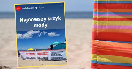 Takiego parawanu nie widzieliście. Szok na plaży