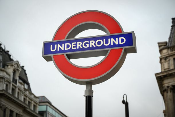 LONDON, ENGLAND - NOVEMBER 19: Temporary replacements for the traditional Transport for London roundels at Oxford Circus station showing the Playstation button designs are seen as the PS5 goes on sale in the UK, on November 19, 2020 in London, England. The first generational upgrade to Sony's line of Playstation consoles since 2013, the launch has seen pre-orders sell out within hours and websites crash as retailers attempt to keep up with demand. (Photo by Leon Neal/Getty Images)