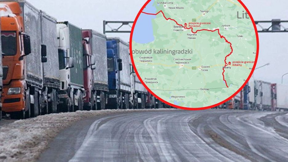 Obwód Kaliningradzki. Litewscy celnicy znowu uderzają w tranzyt rosyjskich towarów. Takie korki osiągają 20 kilometrów