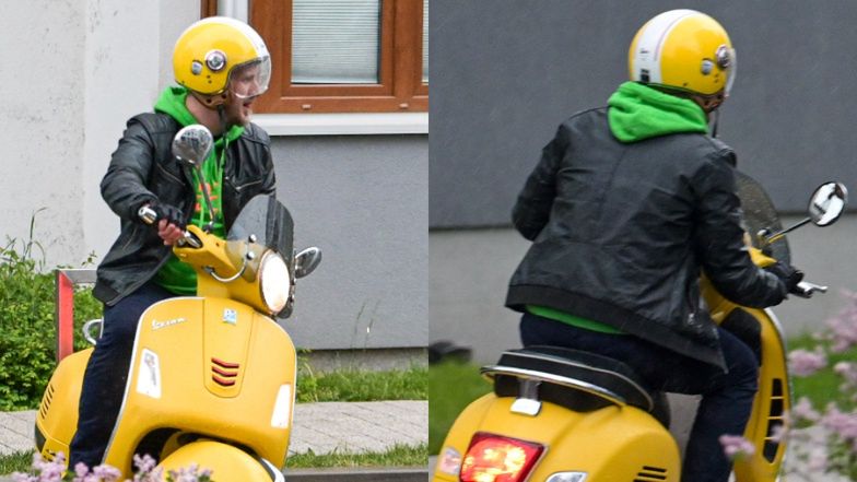 Antek Królikowski pod domem Joanny Opozdy