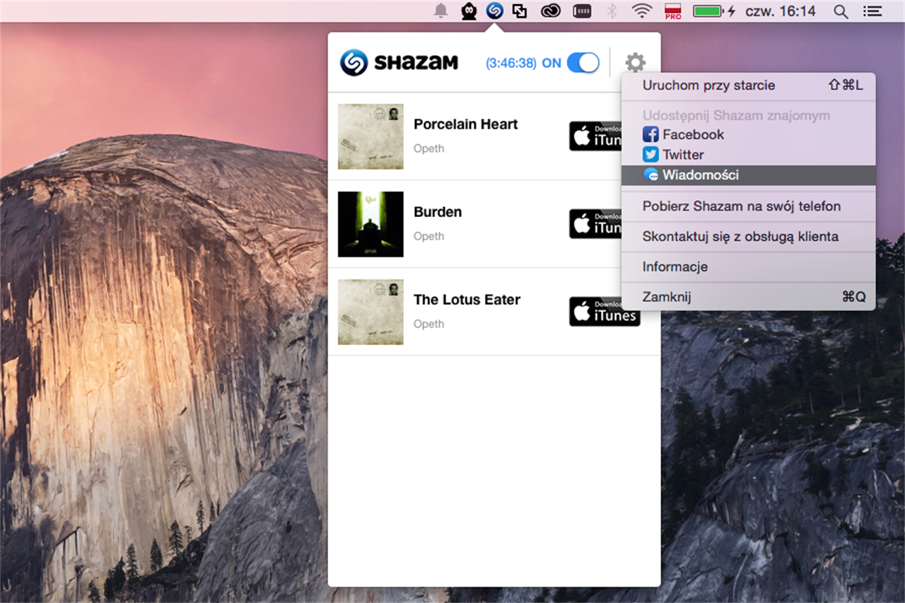 Z Shazam mogą korzystać także posiadacze OS X