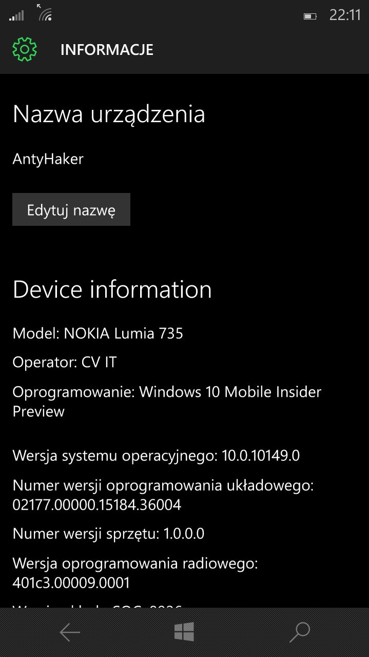 Wreszcie pojawiła się kompilacja, z której można śmiało korzystać — Windows 10 Mobile build 10149